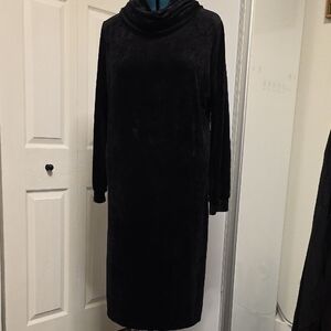 NWT La Vie En Rose Velour Black Women's Lounge Dress XXL